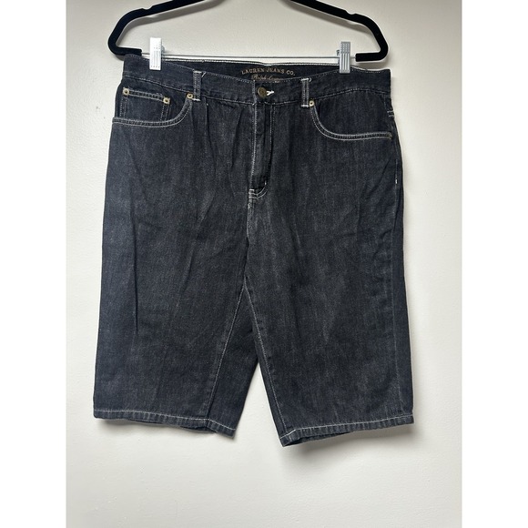 Lauren Ralph Lauren Classic Bermuda Black Jean Shorts‎ Size 12 - Picture 1 of 5
